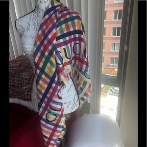 Gucci multicolor large shawl NWT